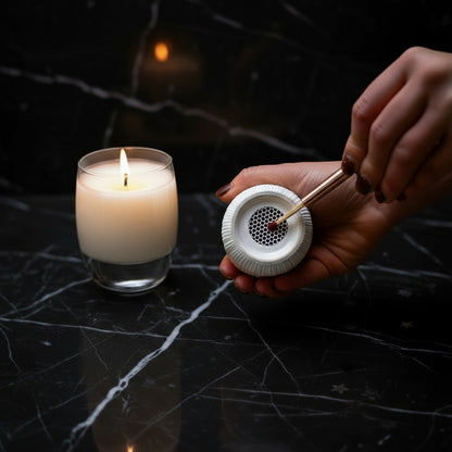 Ceramic Ribbed Match Pot