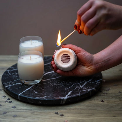 Ceramic Ribbed Match Pot