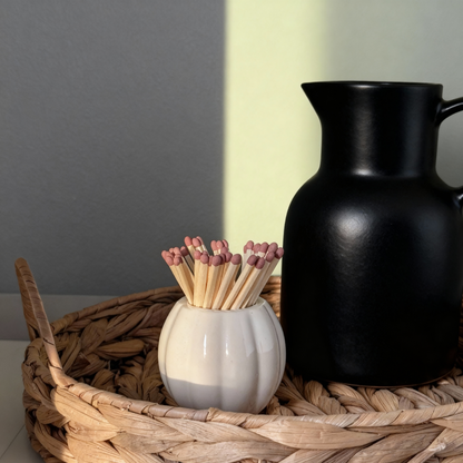 Glazed Ceramic Match Pot