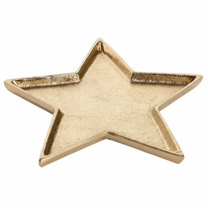 Gold Star Candle Plate