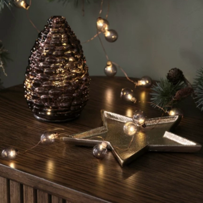 Gold Star Candle Plate